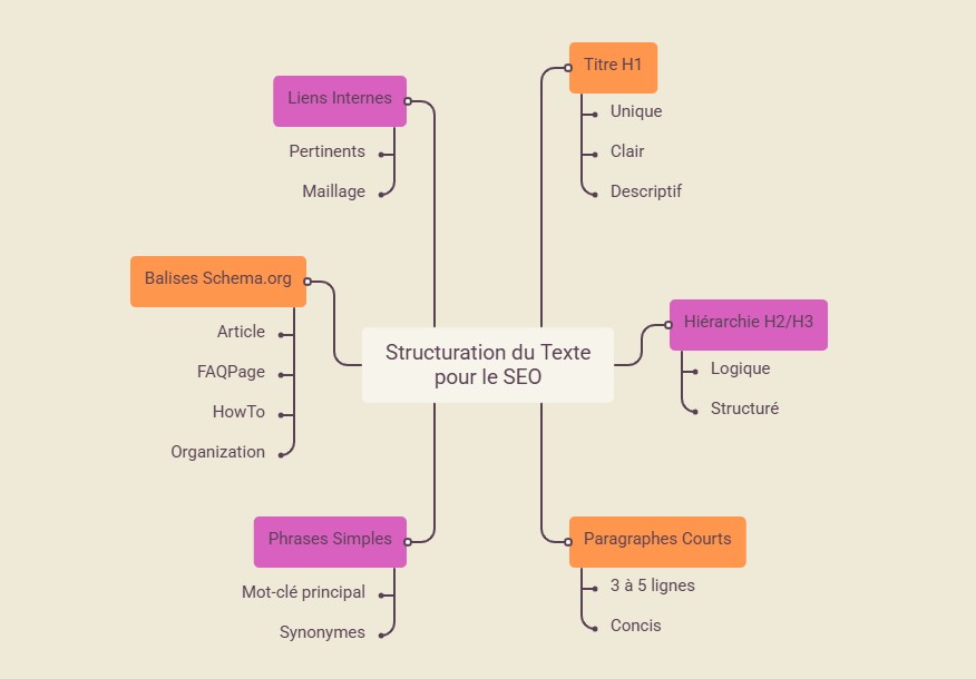 schéma de structure pour texte SEO