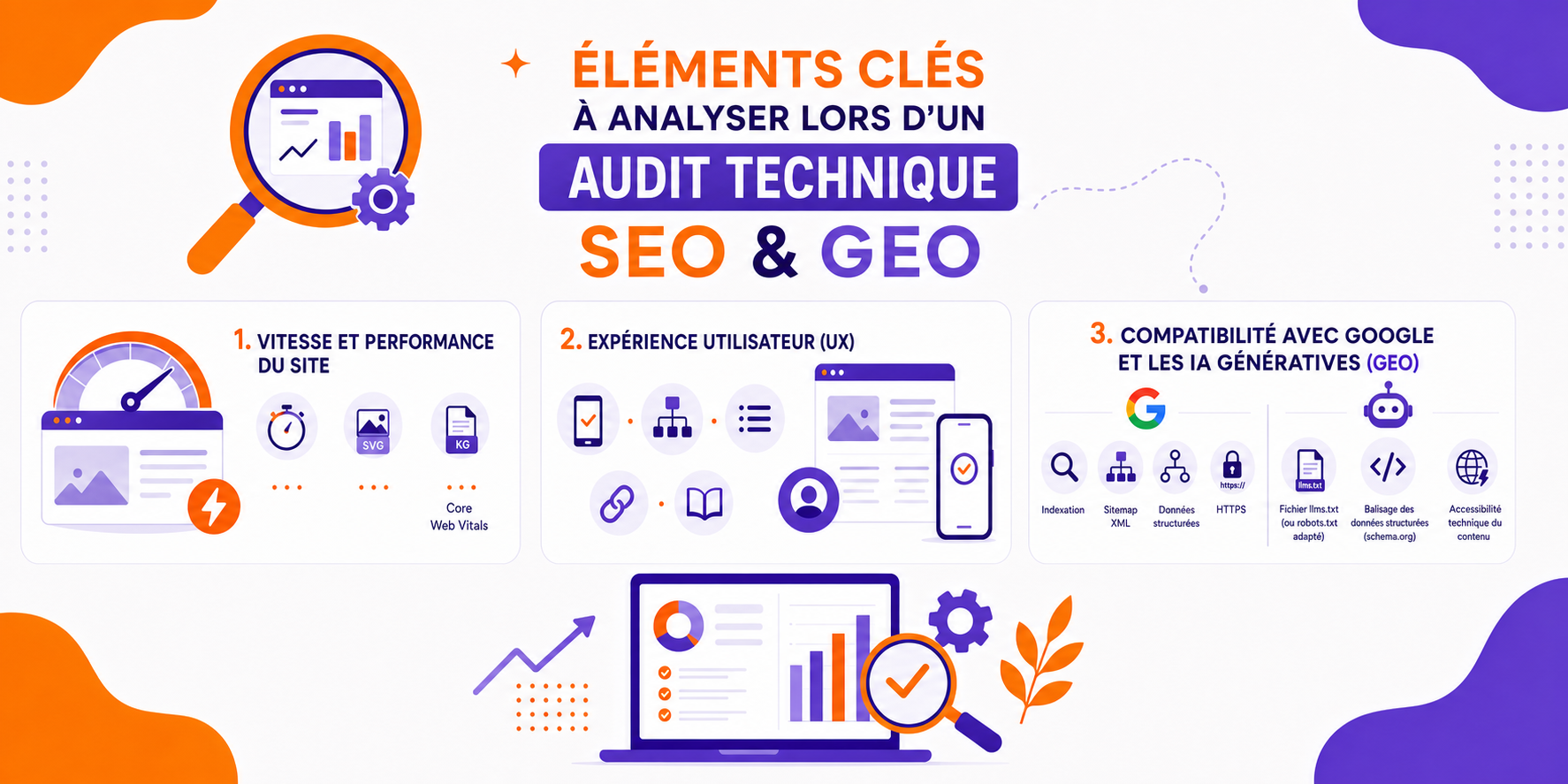 Quels sont les éléments à analyser lors d'un audit technique SEO et GEO ?